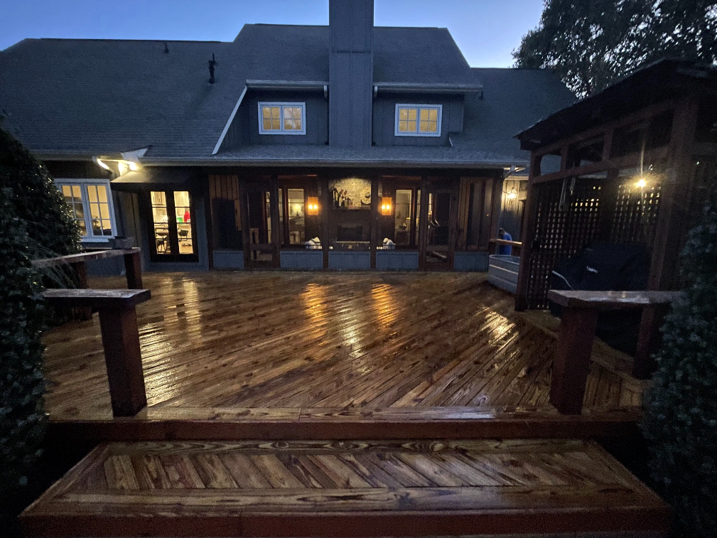 Stain Removal from Wooden Deck in Southside, AL