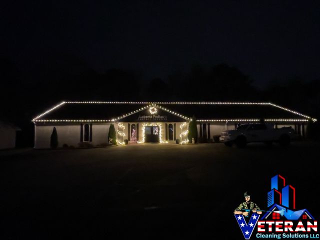 Christmas Light Installation at Alabama Pediatric Therapy Services in Rainbow City, AL